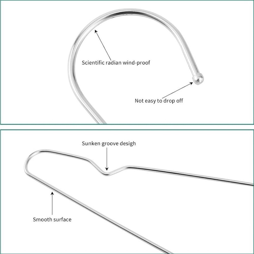 Hangers 100% stainless steel anti-slip anti-rust metal clothing hangers - Picture 3 of 4